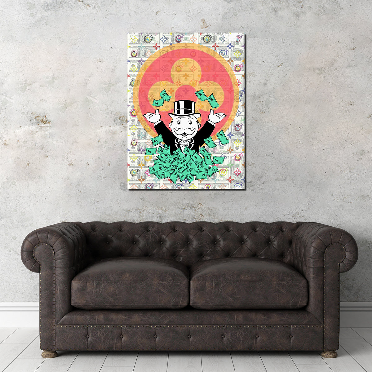 Monopoly Money LV Wall Art
