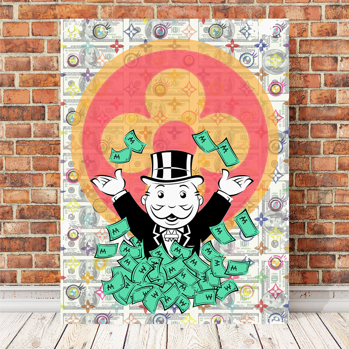 Monopoly Money LV Wall Art