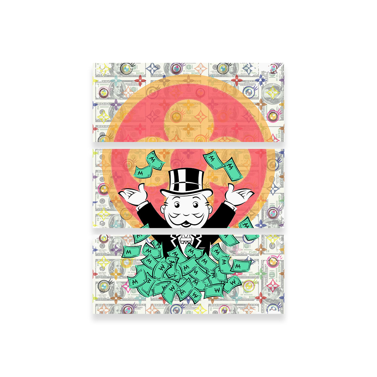Monopoly Money LV Wall Art