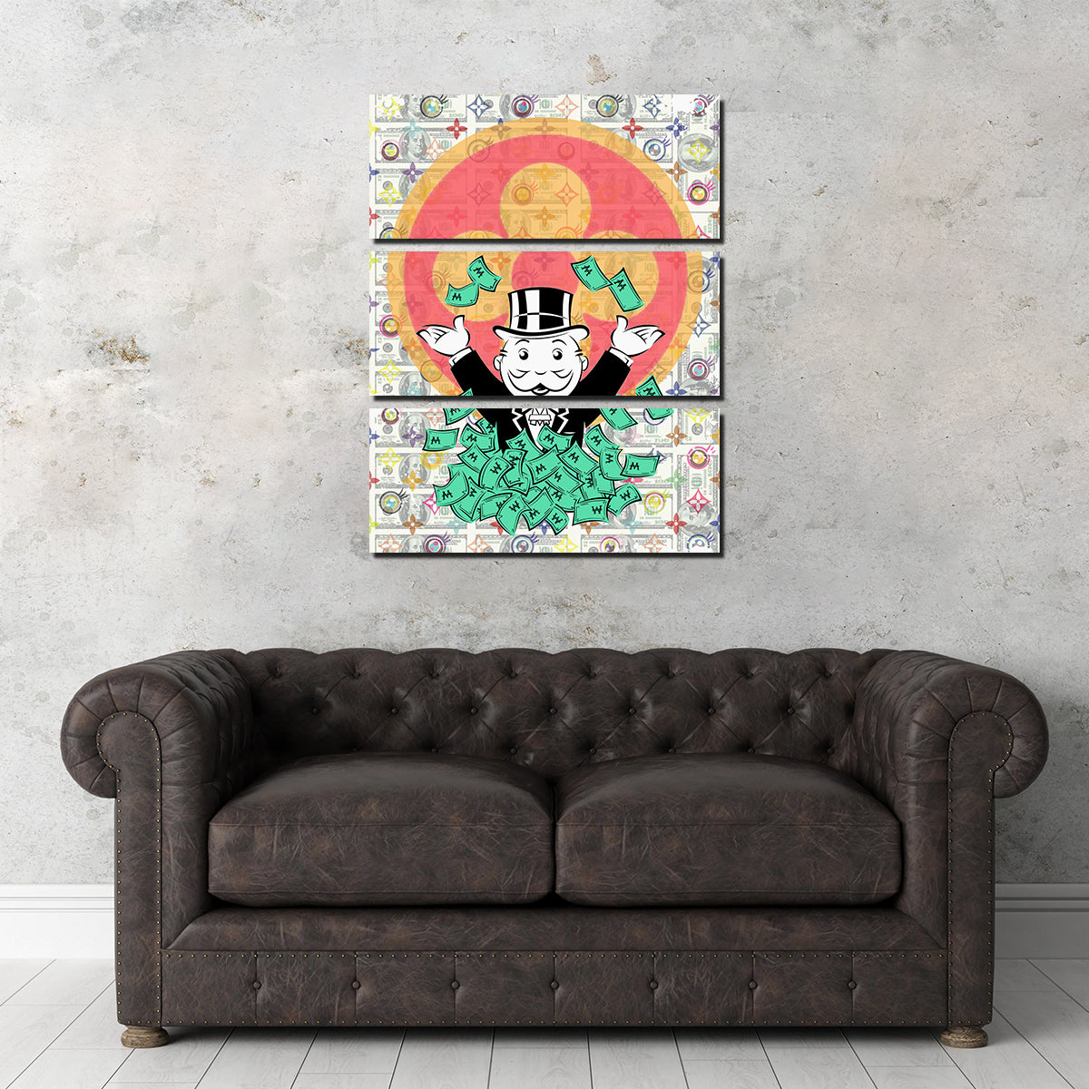 Monopoly Money LV Wall Art