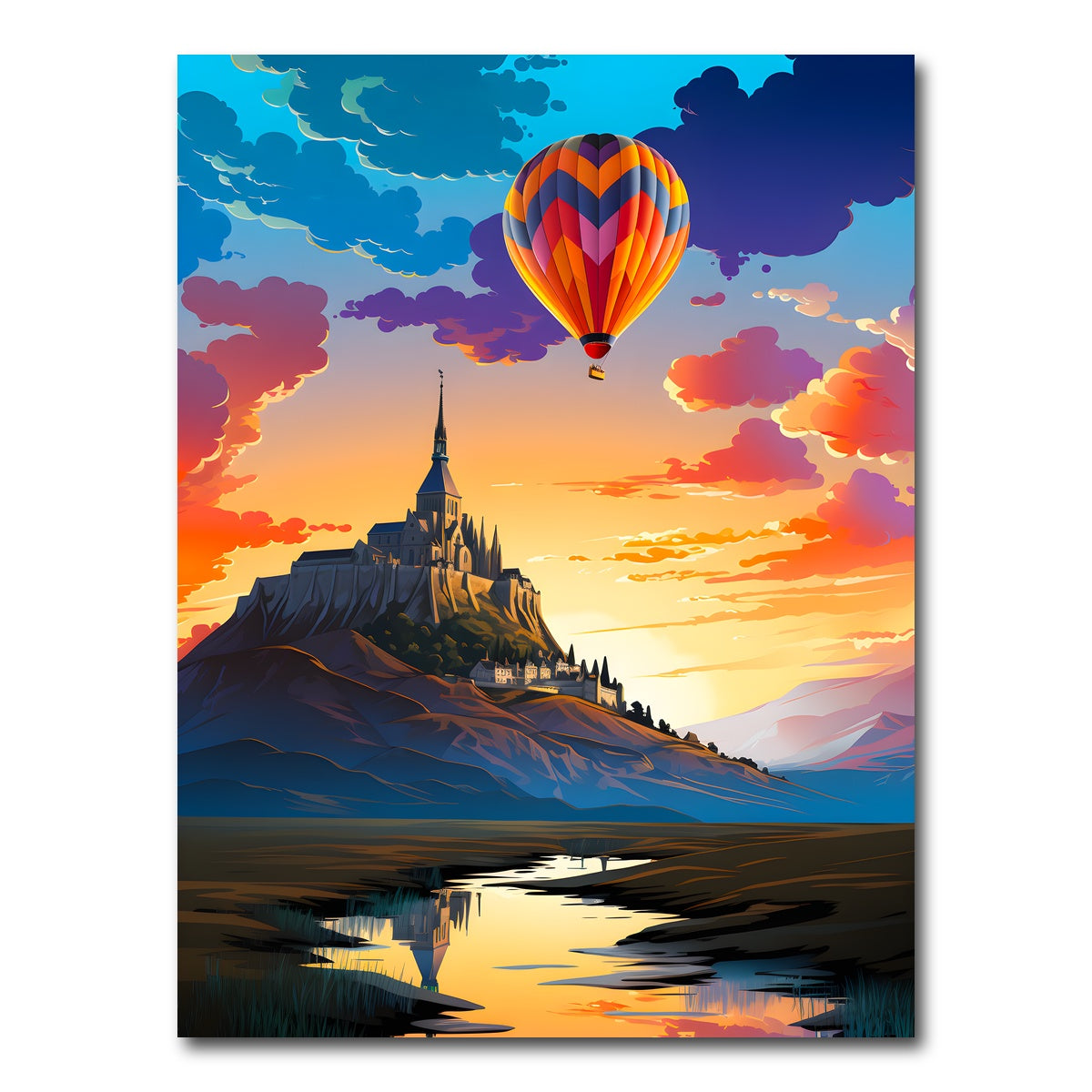 AUTO-MOCKUP WHITE | Mont Saint-Michel | 1 Piece | Gallery Wrap Canvas | group=3x4