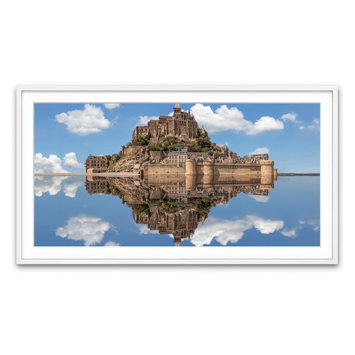 Framed Print 2x1 White