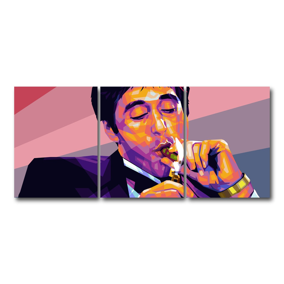 AUTO-MOCKUP WHITE | Montana Cigar | 3 Piece | Gallery Wrap Canvas | group=18x24