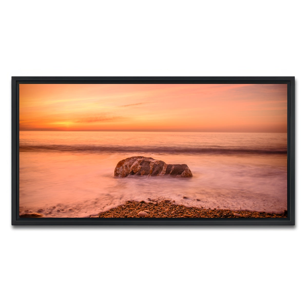 AUTO-MOCKUP WHITE | Montauk Beach | 1 Piece | Black Framed Canvas | group=2x1