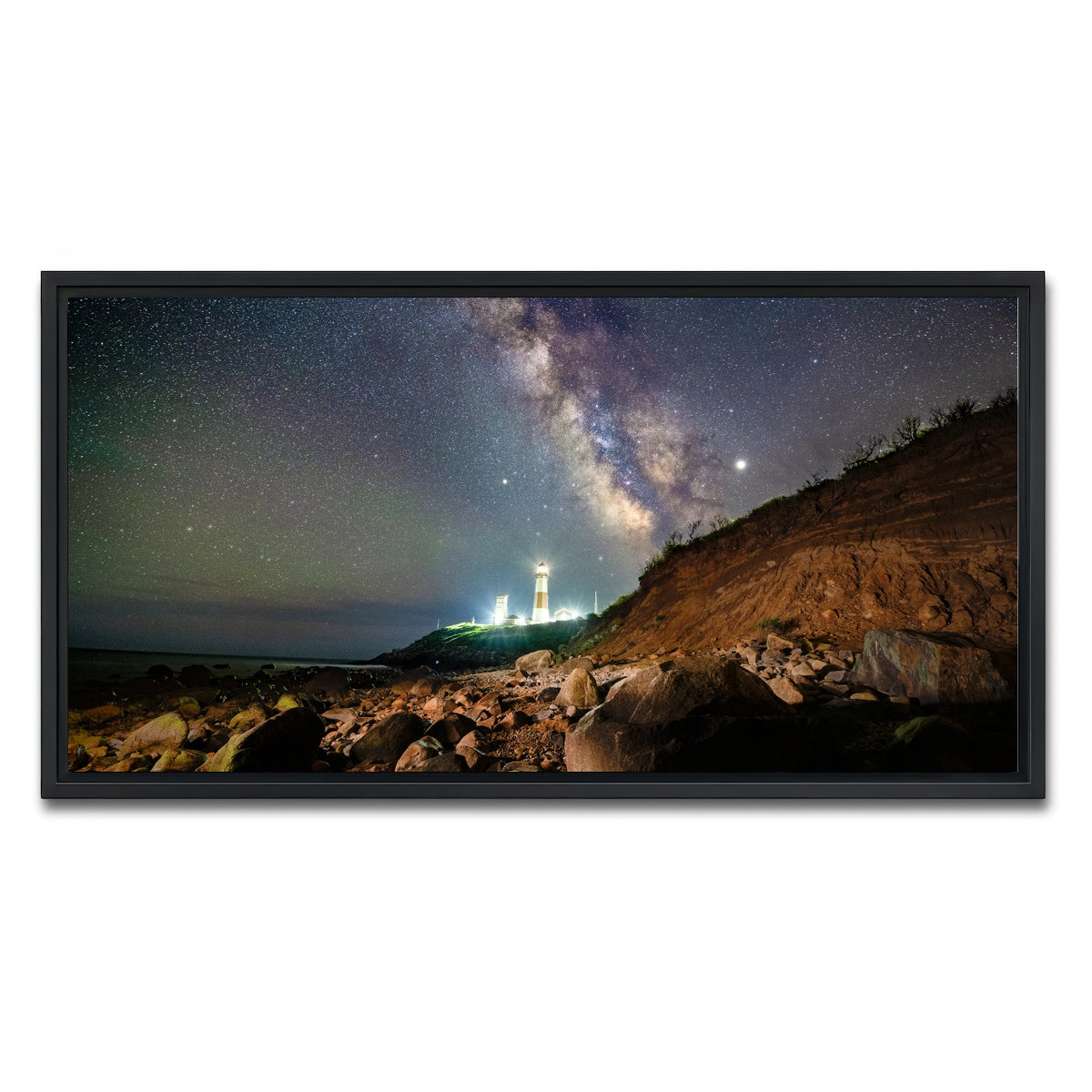 AUTO-MOCKUP WHITE | Montauk Landscape | 1 Piece | Black Framed Canvas | group=2x1