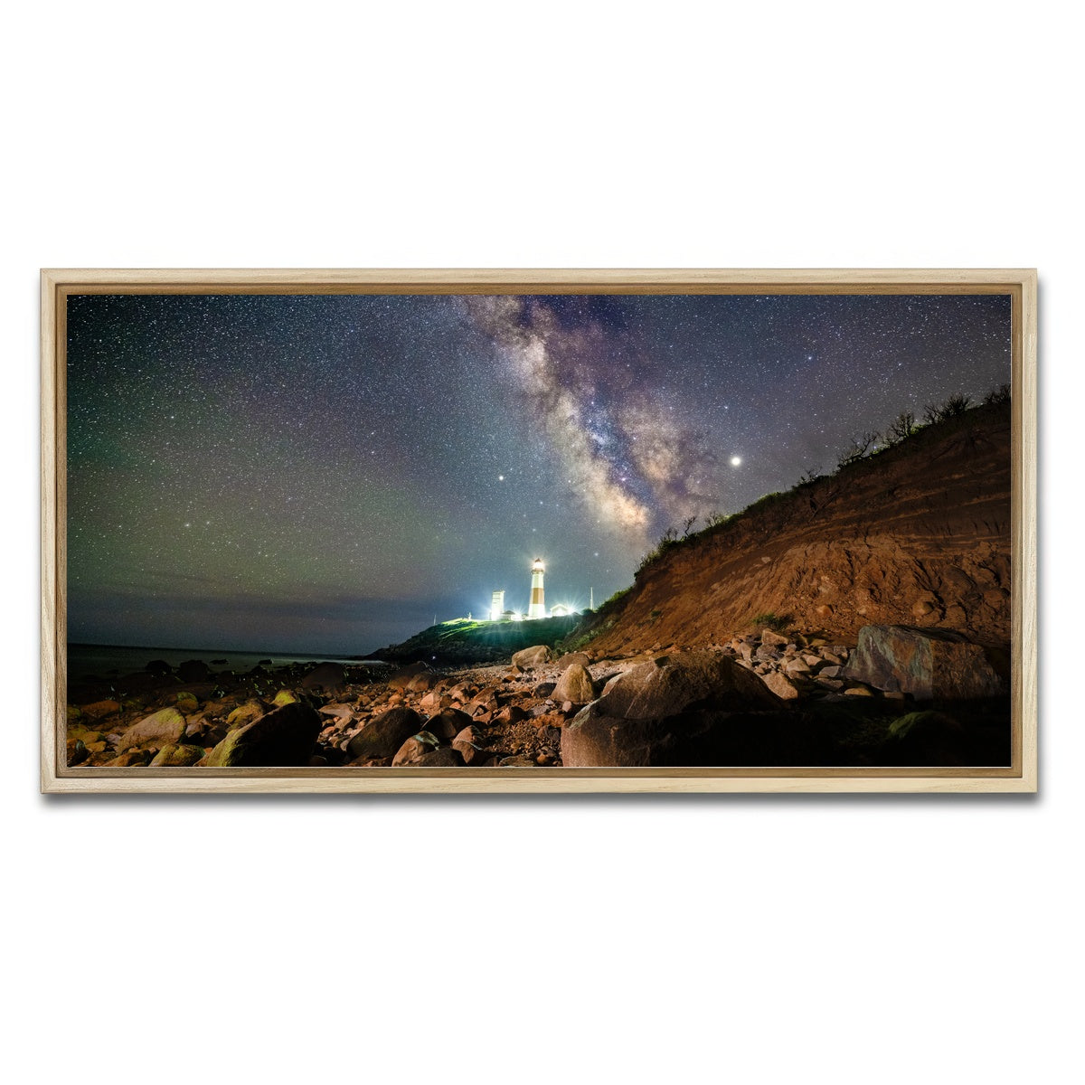 AUTO-MOCKUP WHITE | Montauk Landscape | 1 Piece | Natural Framed Canvas | group=2x1