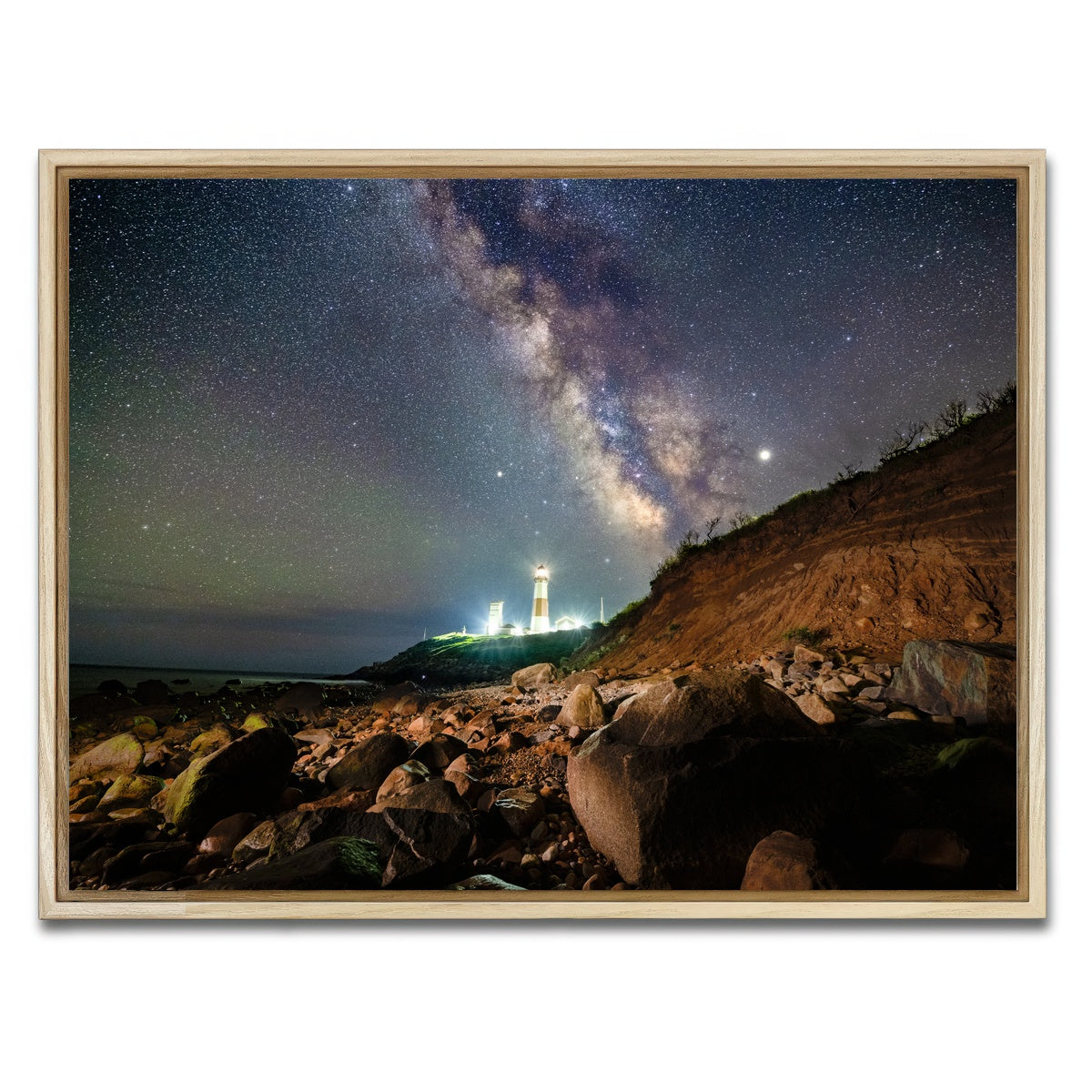 AUTO-MOCKUP WHITE | Montauk Landscape | 1 Piece | Natural Framed Canvas | group=4x3