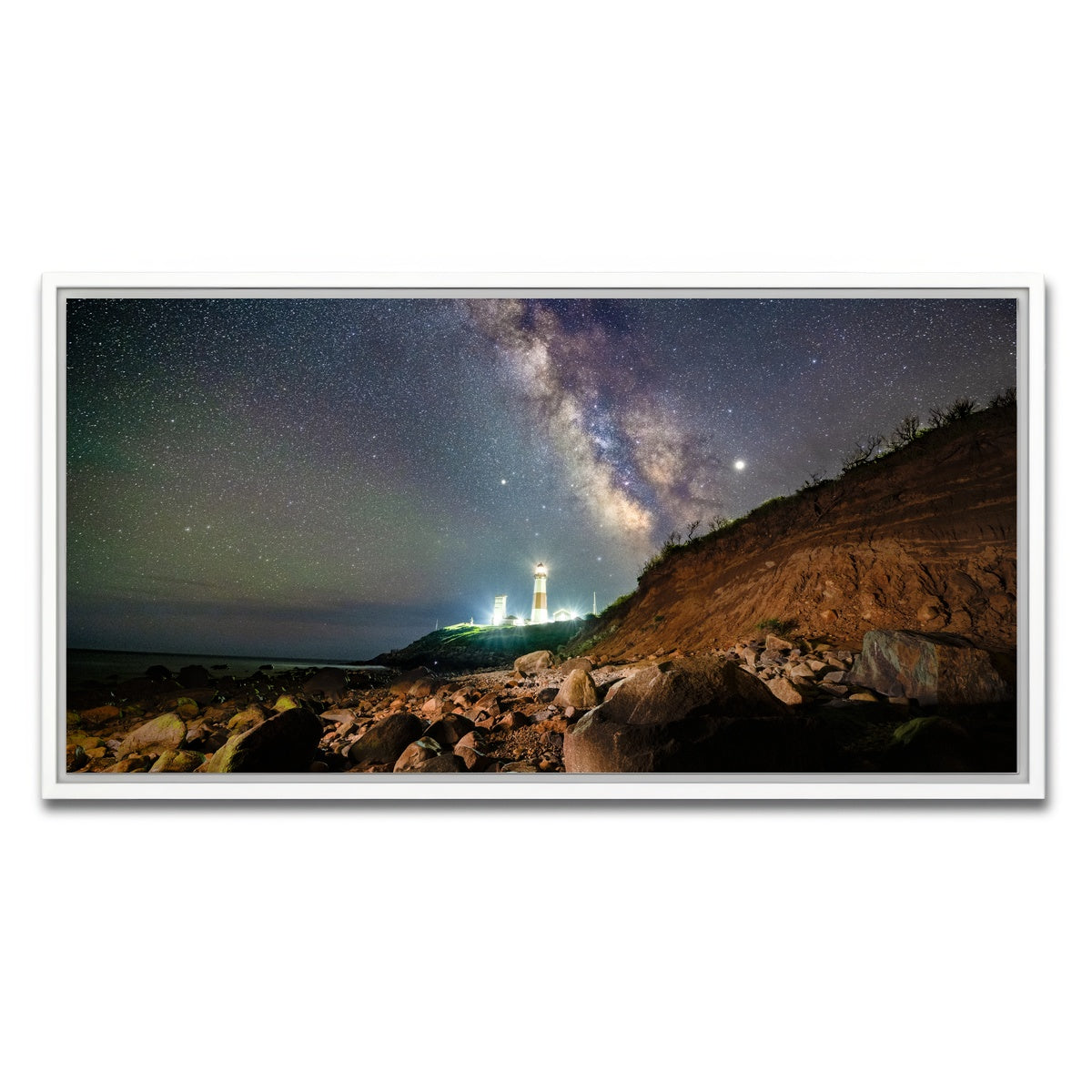 AUTO-MOCKUP WHITE | Montauk Landscape | 1 Piece | White Framed Canvas | group=2x1