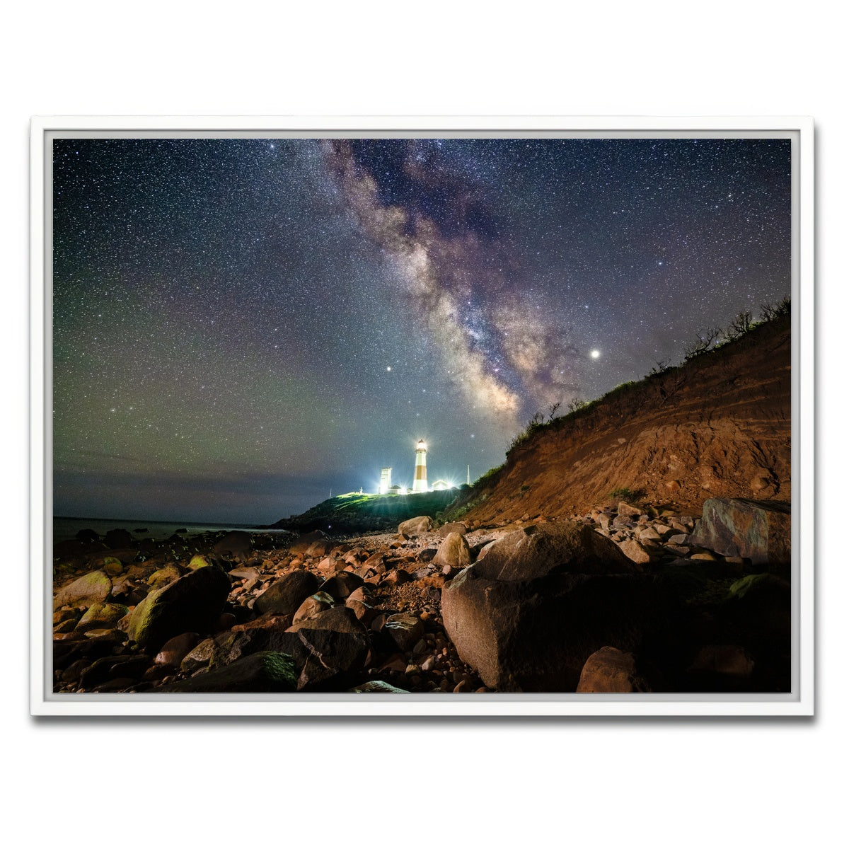 AUTO-MOCKUP WHITE | Montauk Landscape | 1 Piece | White Framed Canvas | group=4x3