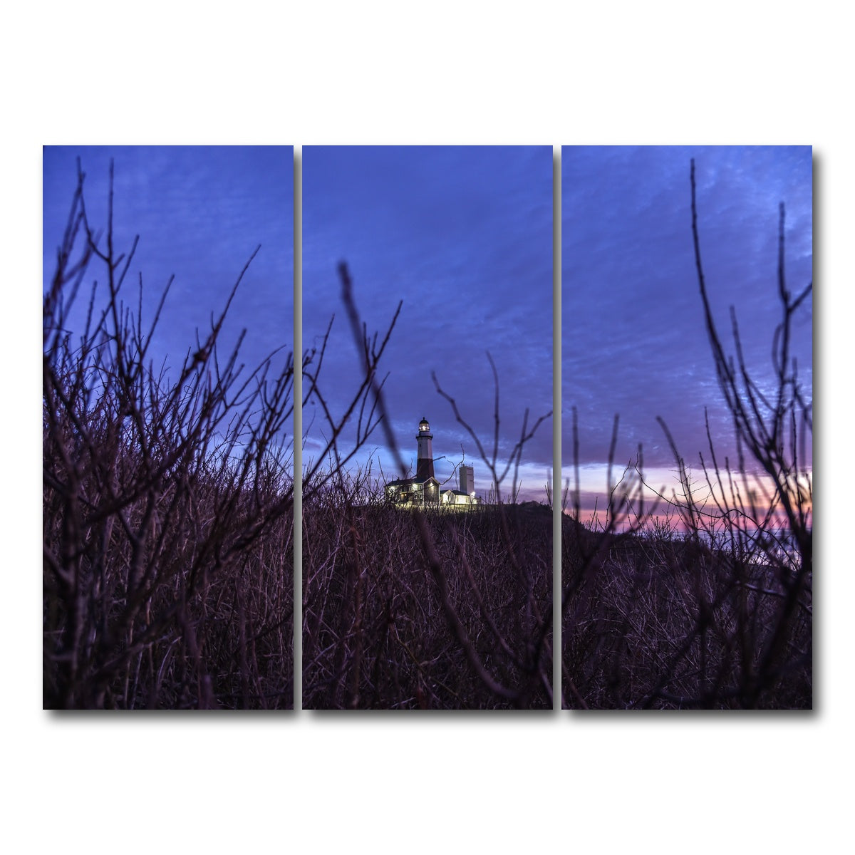 AUTO-MOCKUP WHITE | Montauk Lighthouse | 3 Piece | Gallery Wrap Canvas | group=8x18