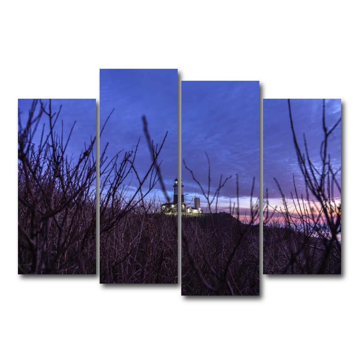 AUTO-MOCKUP WHITE | Montauk Lighthouse | 4 Piece | Gallery Wrap Canvas | group=4_normal
