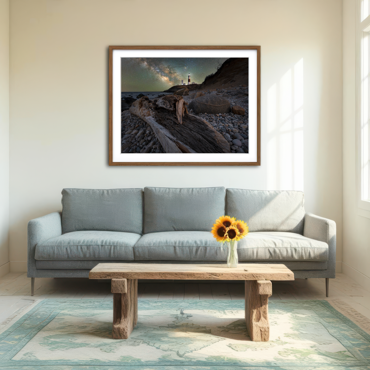 AUTO-MOCKUP ROOM | Montauk NY Driftwood Beach Wall Art