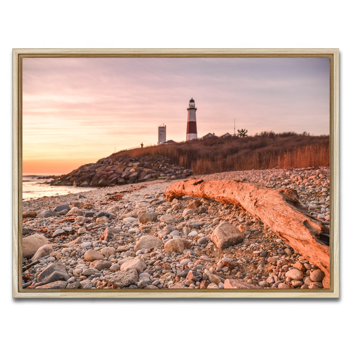 AUTO-MOCKUP WHITE | Montauk Point Lighthouse | 1 Piece | Natural Framed Canvas | group=4x3
