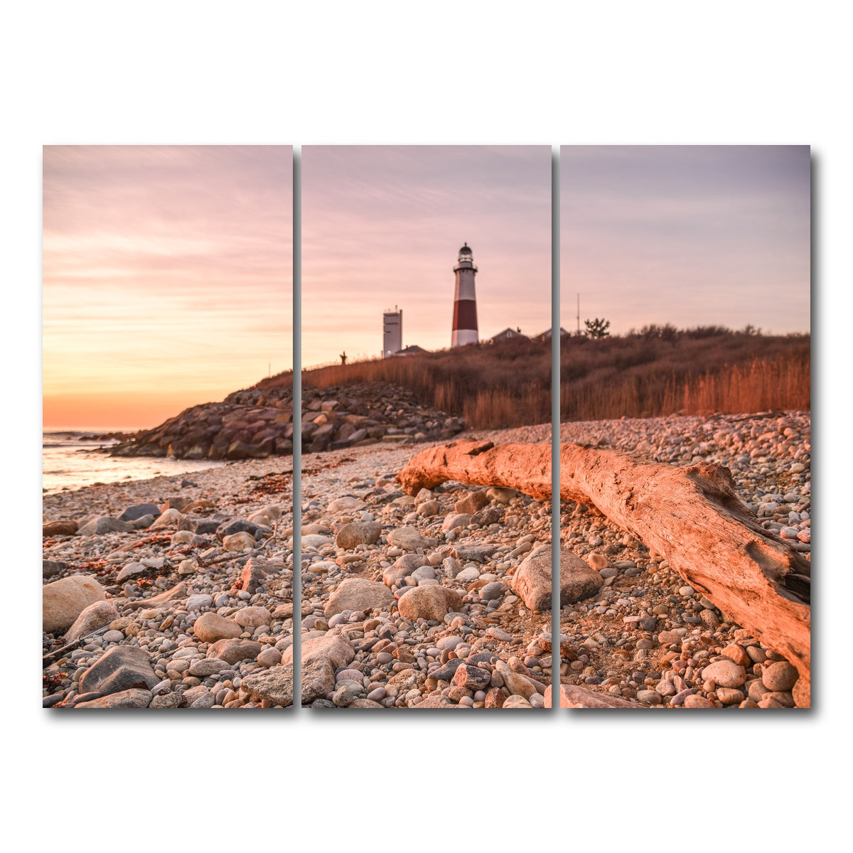 AUTO-MOCKUP WHITE | Montauk Point Lighthouse | 3 Piece | Gallery Wrap Canvas | group=8x18
