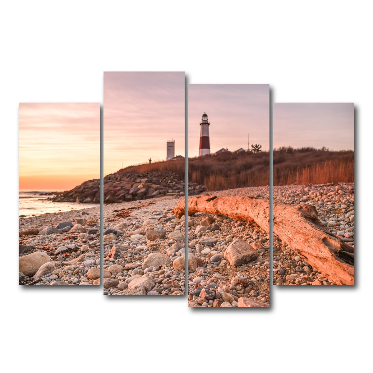 AUTO-MOCKUP WHITE | Montauk Point Lighthouse | 4 Piece | Gallery Wrap Canvas | group=4_normal