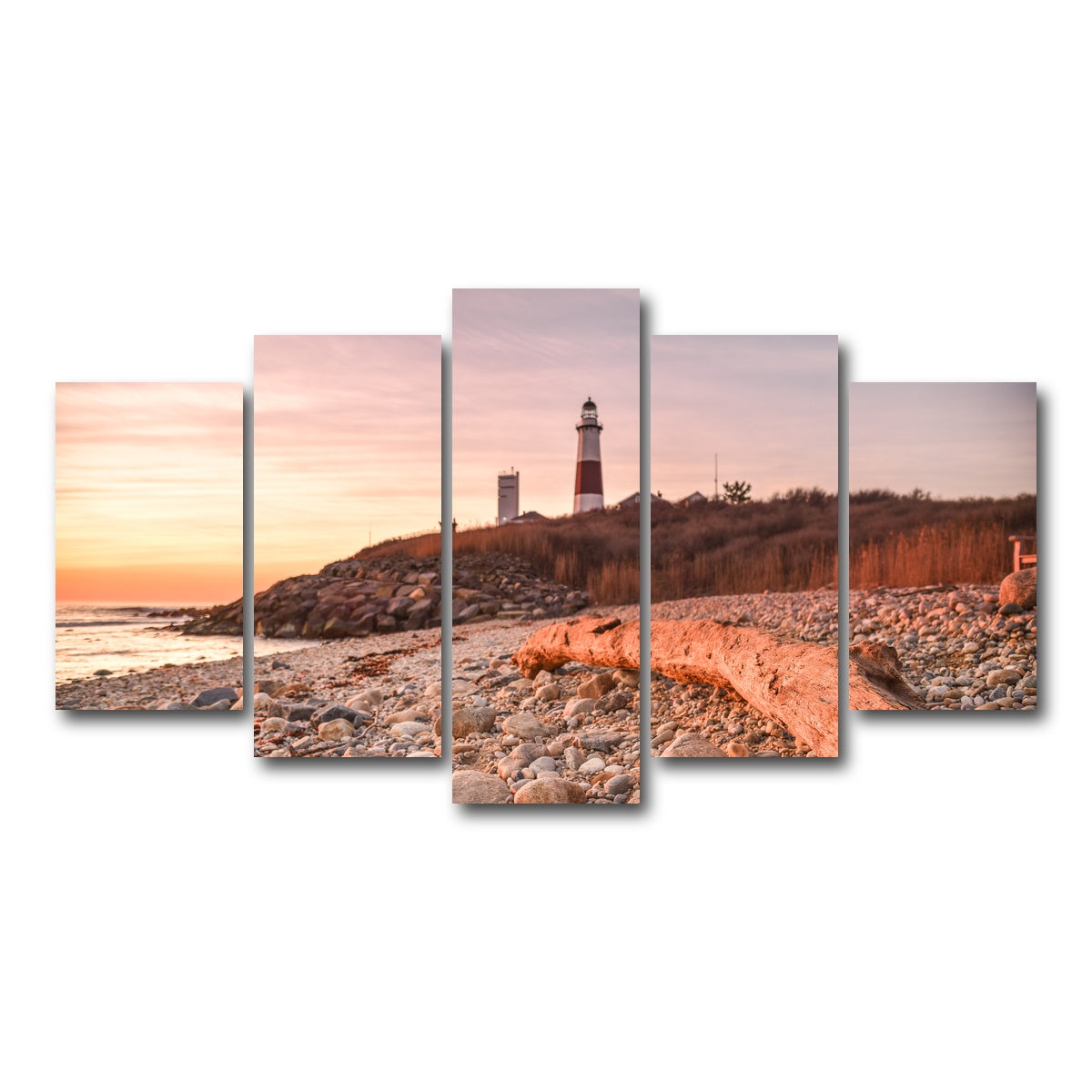 AUTO-MOCKUP WHITE | Montauk Point Lighthouse | 5 Piece | Gallery Wrap Canvas | group=5_normal
