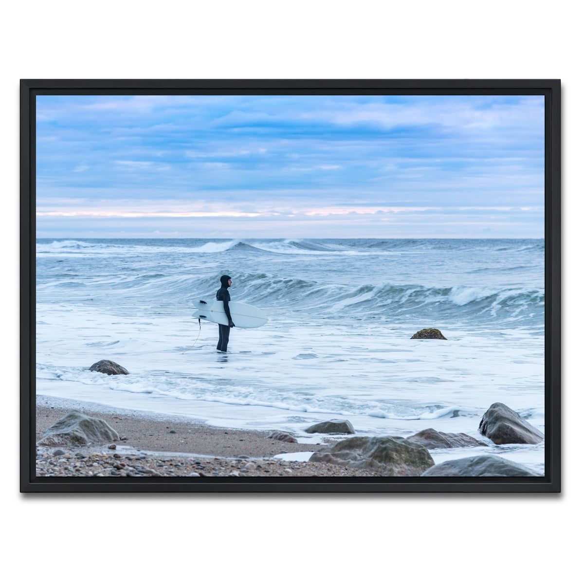 AUTO-MOCKUP WHITE | Montauk Surfer | 1 Piece | Black Framed Canvas | group=4x3