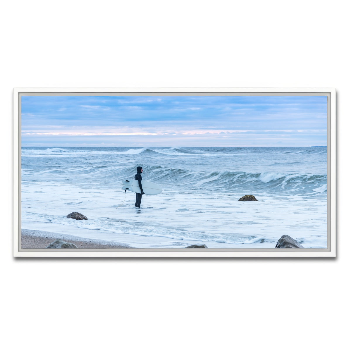 AUTO-MOCKUP WHITE | Montauk Surfer | 1 Piece | White Framed Canvas | group=2x1