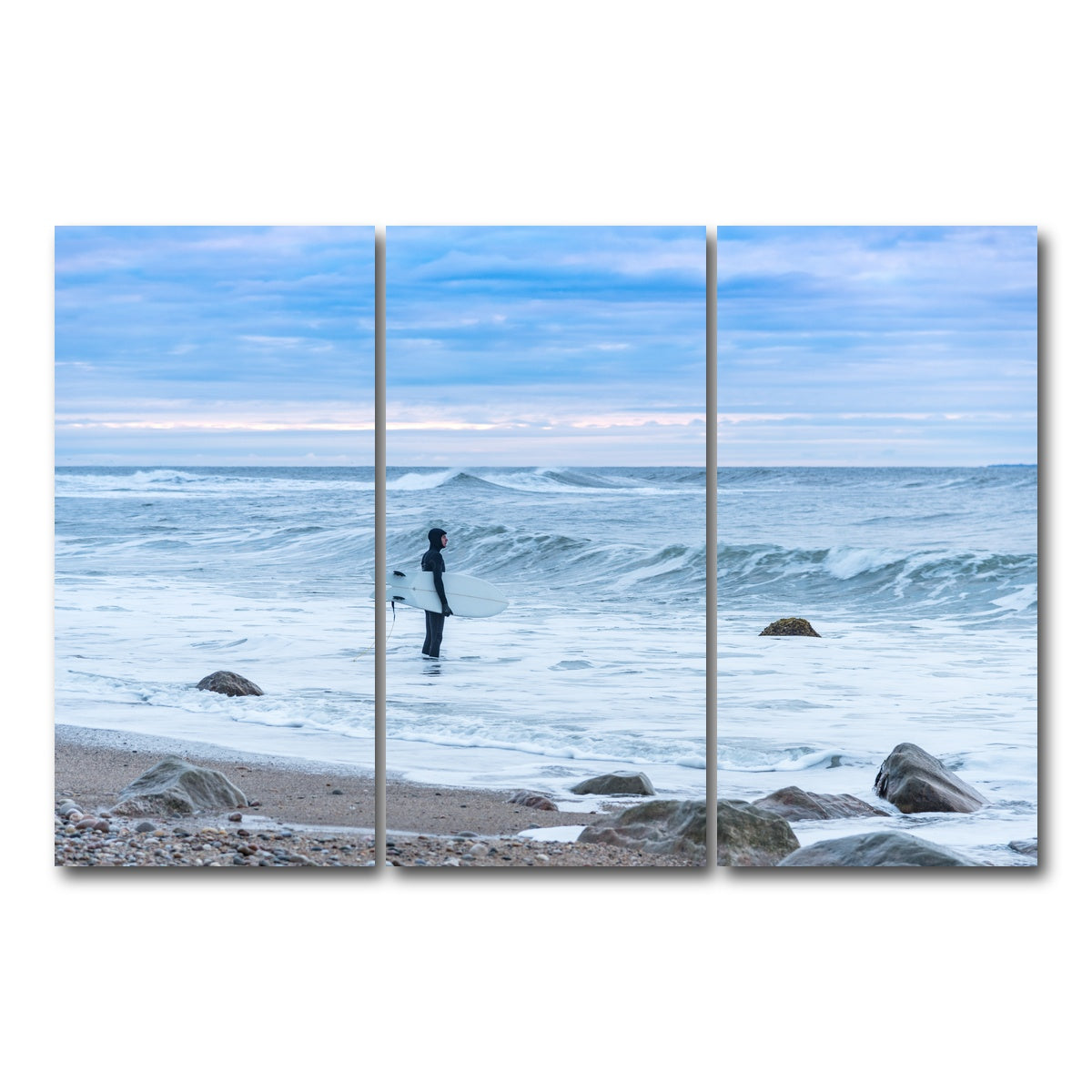 AUTO-MOCKUP WHITE | Montauk Surfer | 3 Piece | Gallery Wrap Canvas | group=12x24