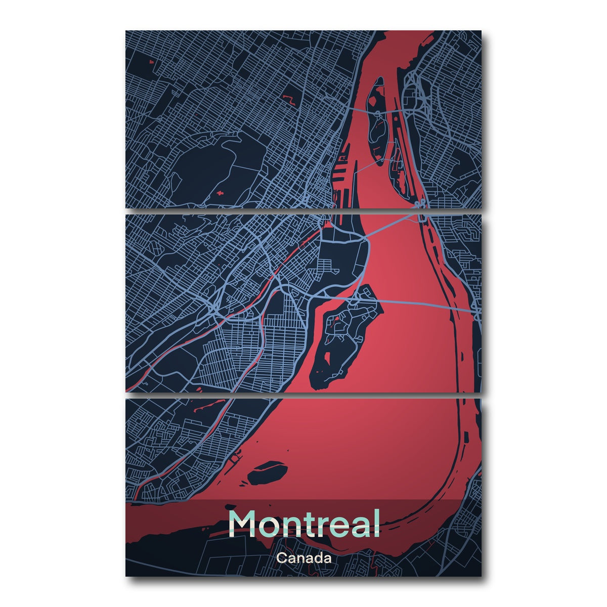 AUTO-MOCKUP WHITE | Montreal | 3 Piece | Gallery Wrap Canvas | group=12x24_stacked
