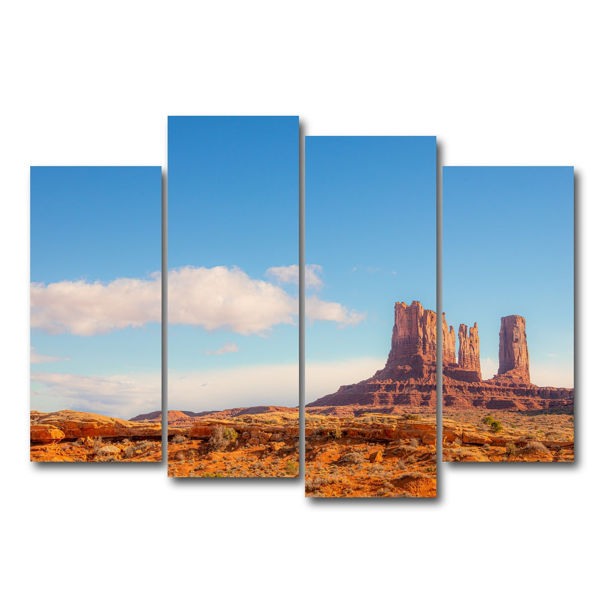 AUTO-MOCKUP WHITE | Monument-Valley | 4 Piece | Gallery Wrap Canvas | group=4_normal