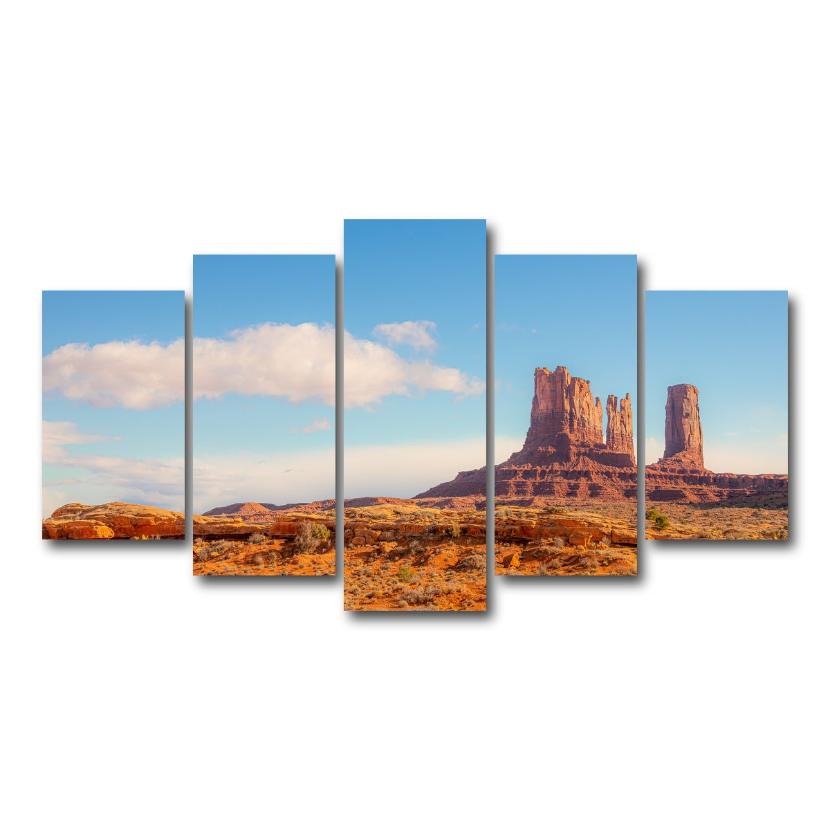 AUTO-MOCKUP WHITE | Monument-Valley | 5 Piece | Gallery Wrap Canvas | group=5_normal
