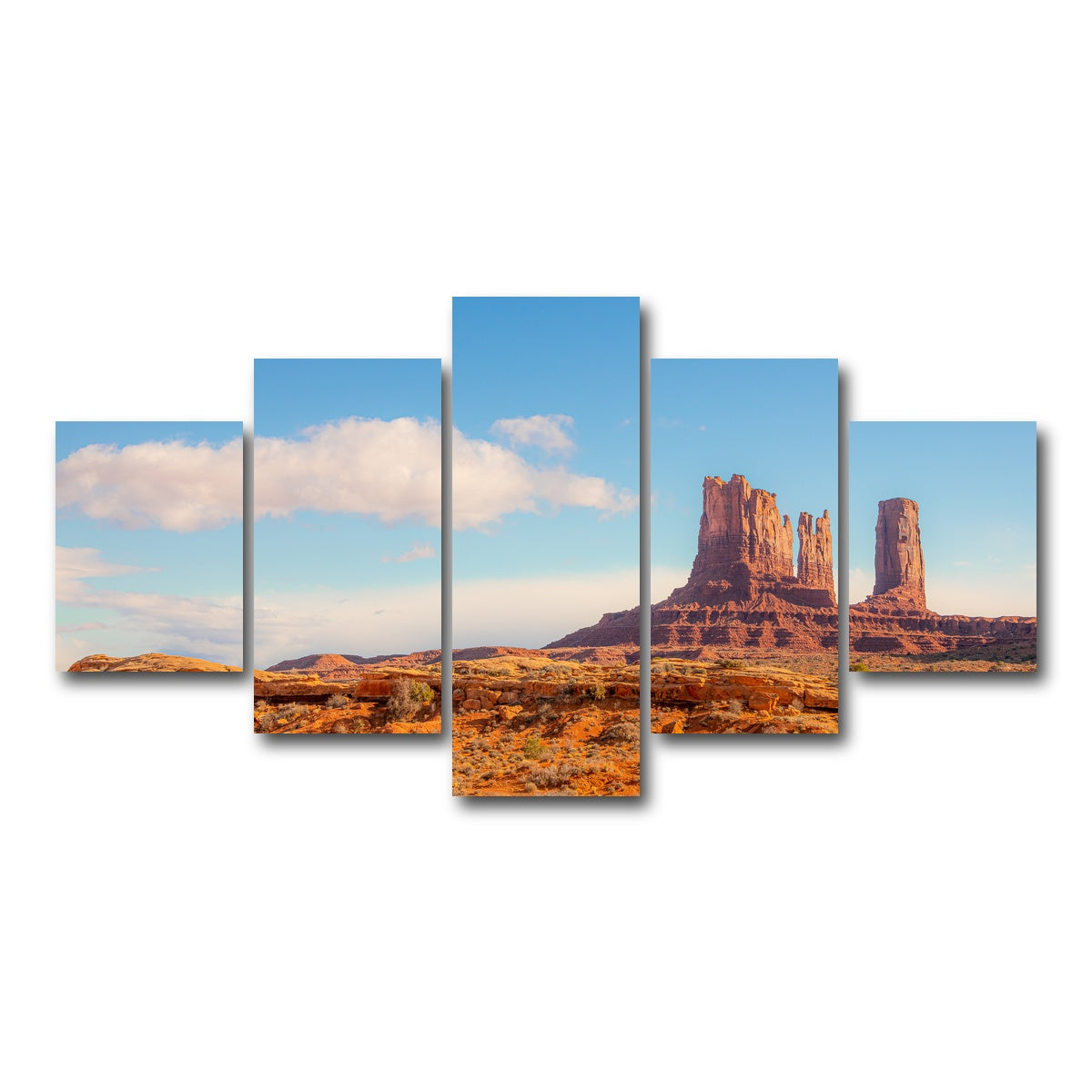 AUTO-MOCKUP WHITE | Monument-Valley | 5 Piece | Gallery Wrap Canvas | group=5_short