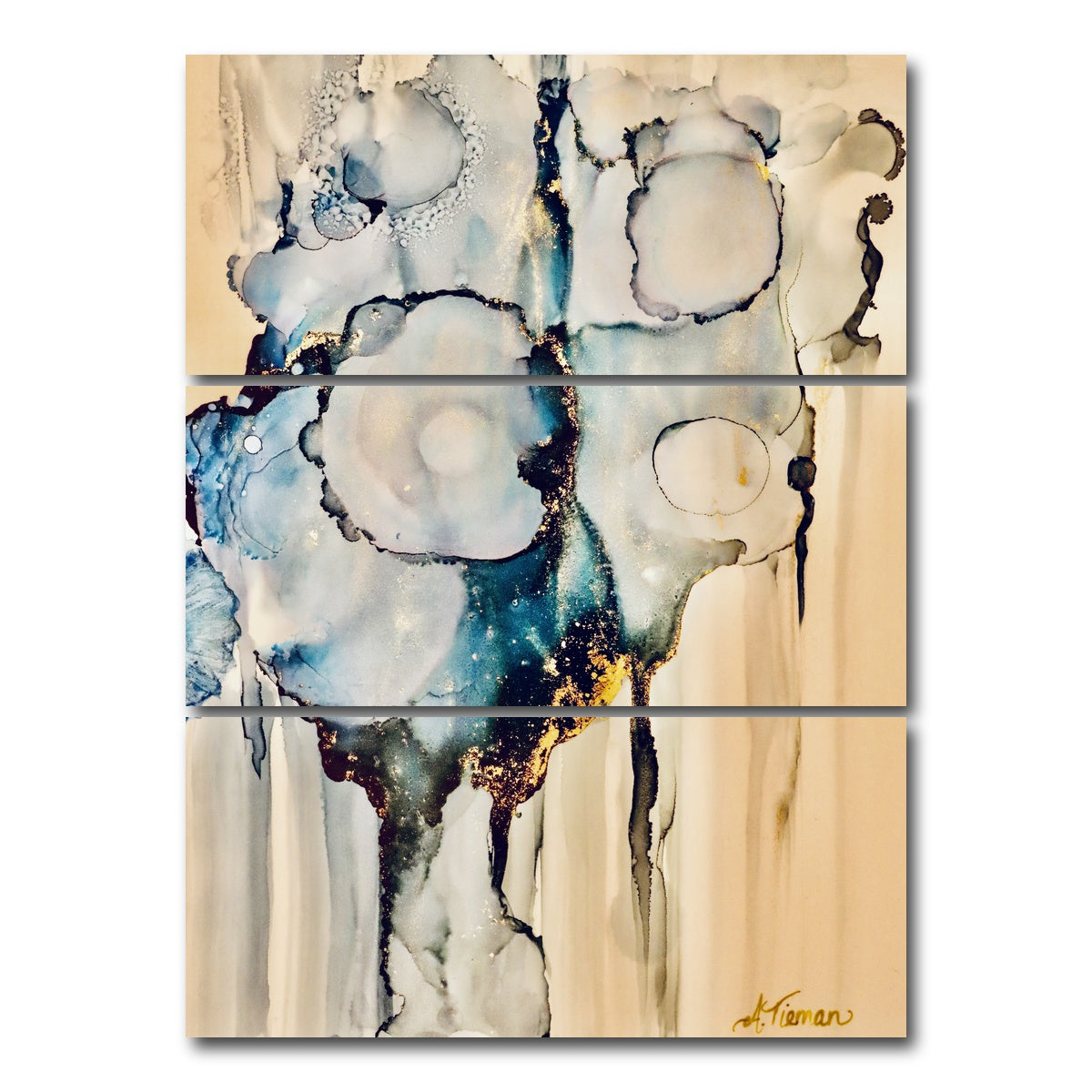 AUTO-MOCKUP WHITE | Moody Blues | 3 Piece | Gallery Wrap Canvas | group=8x18_stacked