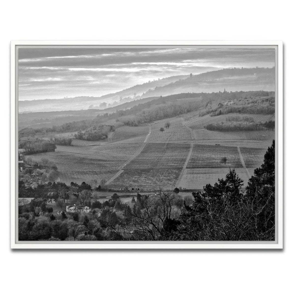 AUTO-MOCKUP WHITE | Moody Hills | 1 Piece | White Framed Canvas | group=4x3