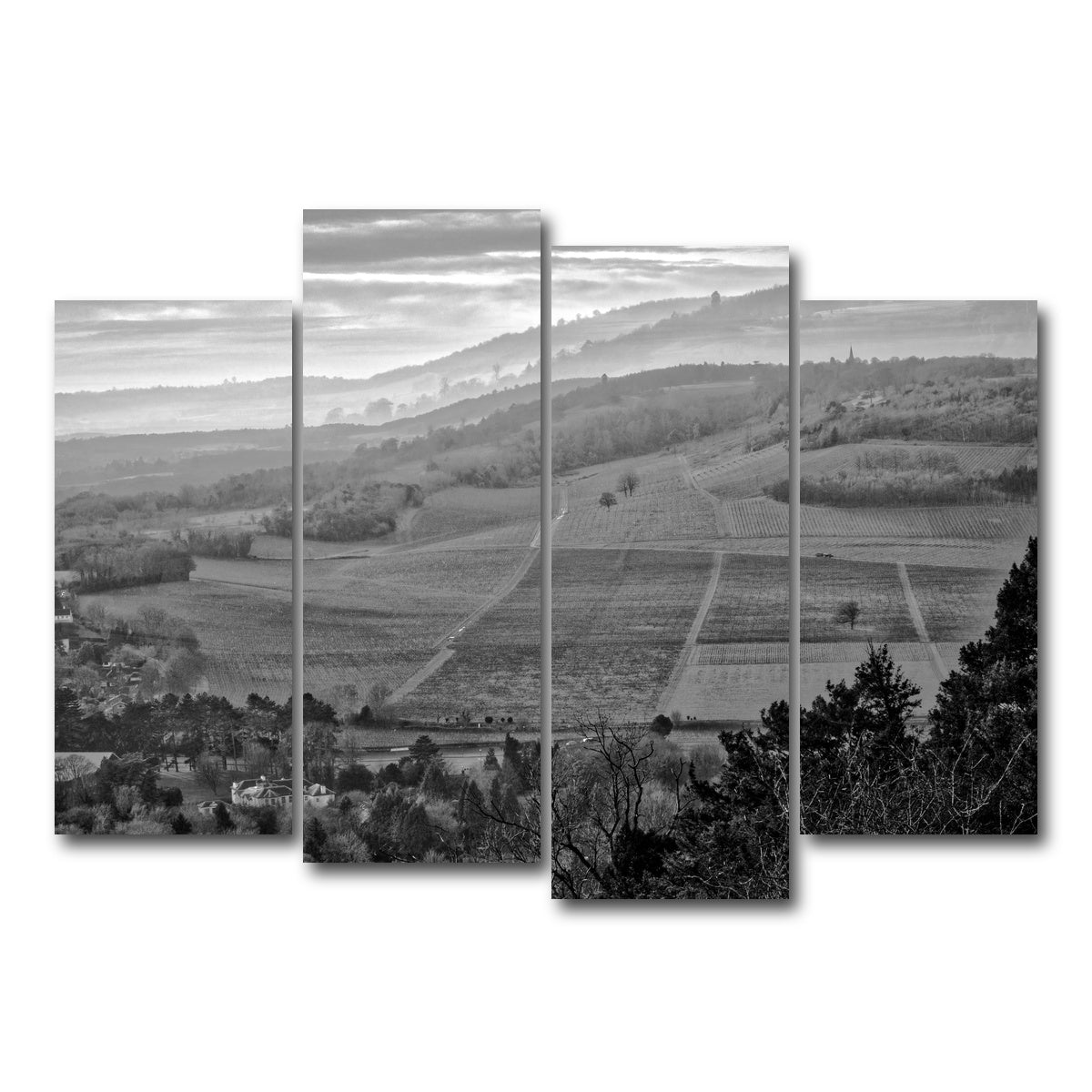 AUTO-MOCKUP WHITE | Moody Hills | 4 Piece | Gallery Wrap Canvas | group=4_normal