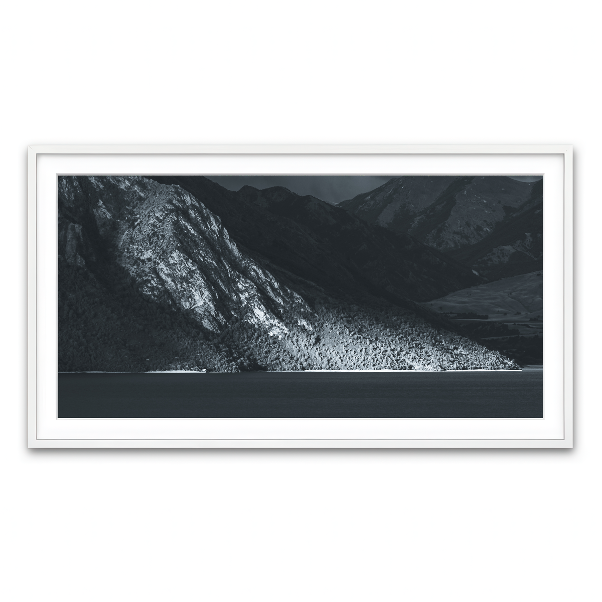 Framed Print 2x1 White