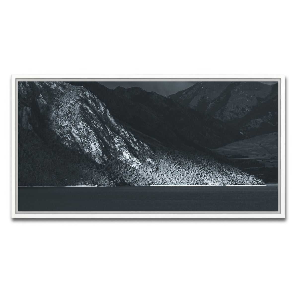AUTO-MOCKUP WHITE | Moody Lake | 1 Piece | White Framed Canvas | group=2x1