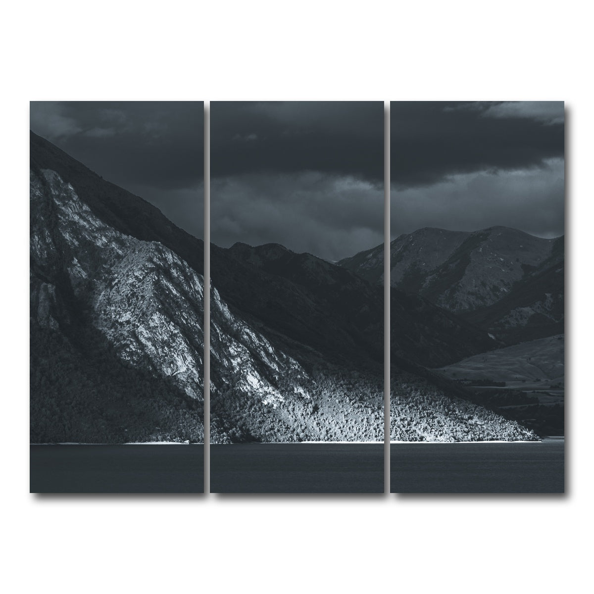 AUTO-MOCKUP WHITE | Moody Lake | 3 Piece | Gallery Wrap Canvas | group=8x18