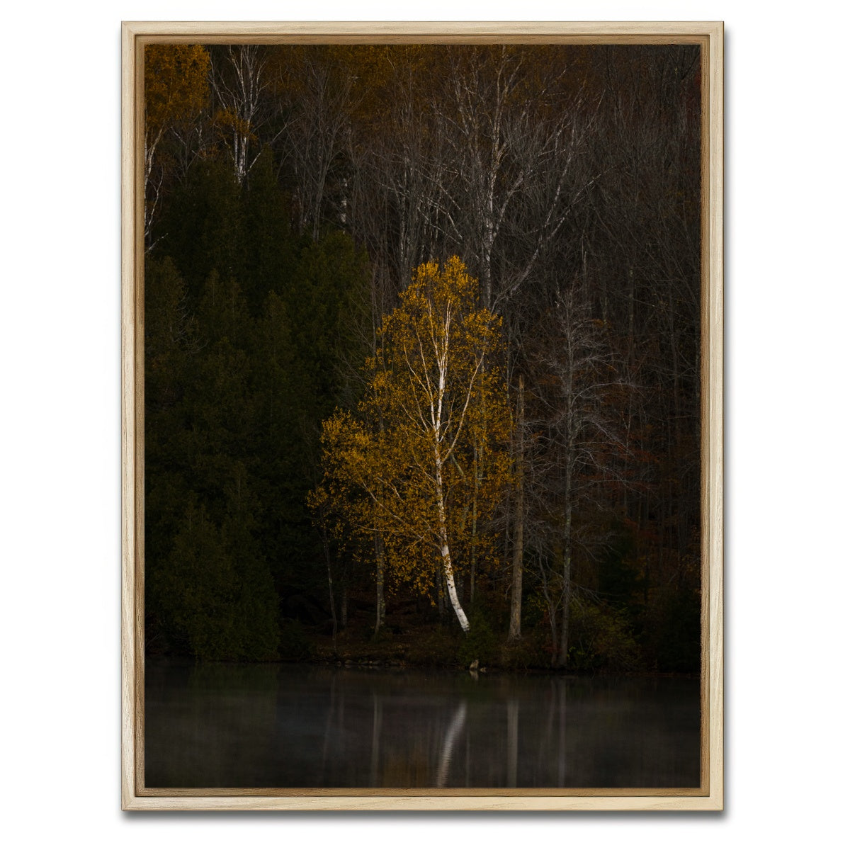 AUTO-MOCKUP WHITE | Moody Vermont Morning | 1 Piece | Natural Framed Canvas | group=3x4