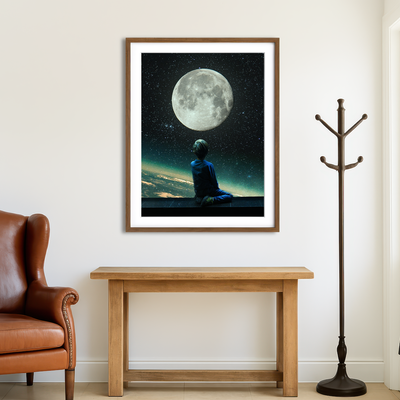 AUTO-MOCKUP ROOM | Moon Boy Bocah Wall Art