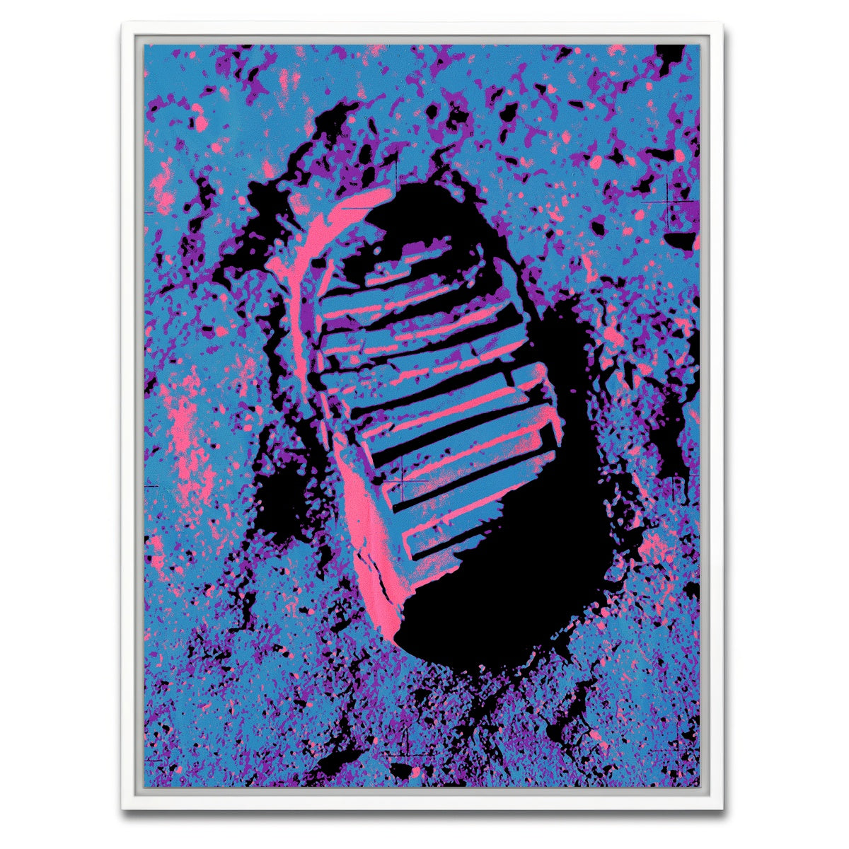 AUTO-MOCKUP WHITE | Moon Print Blue | 1 Piece | White Framed Canvas | group=3x4