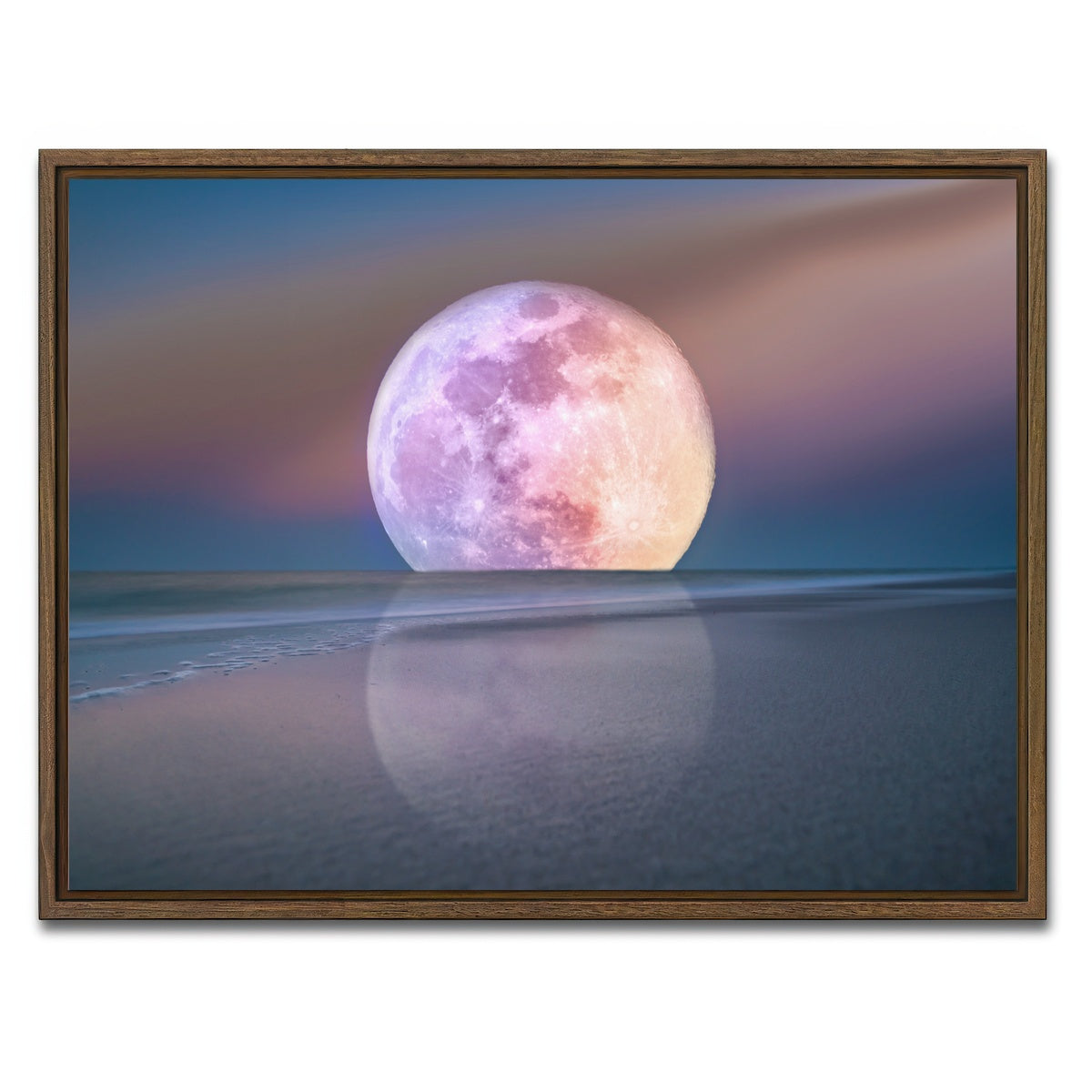 AUTO-MOCKUP WHITE | Moon Rise | 1 Piece | Walnut Framed Canvas | group=4x3