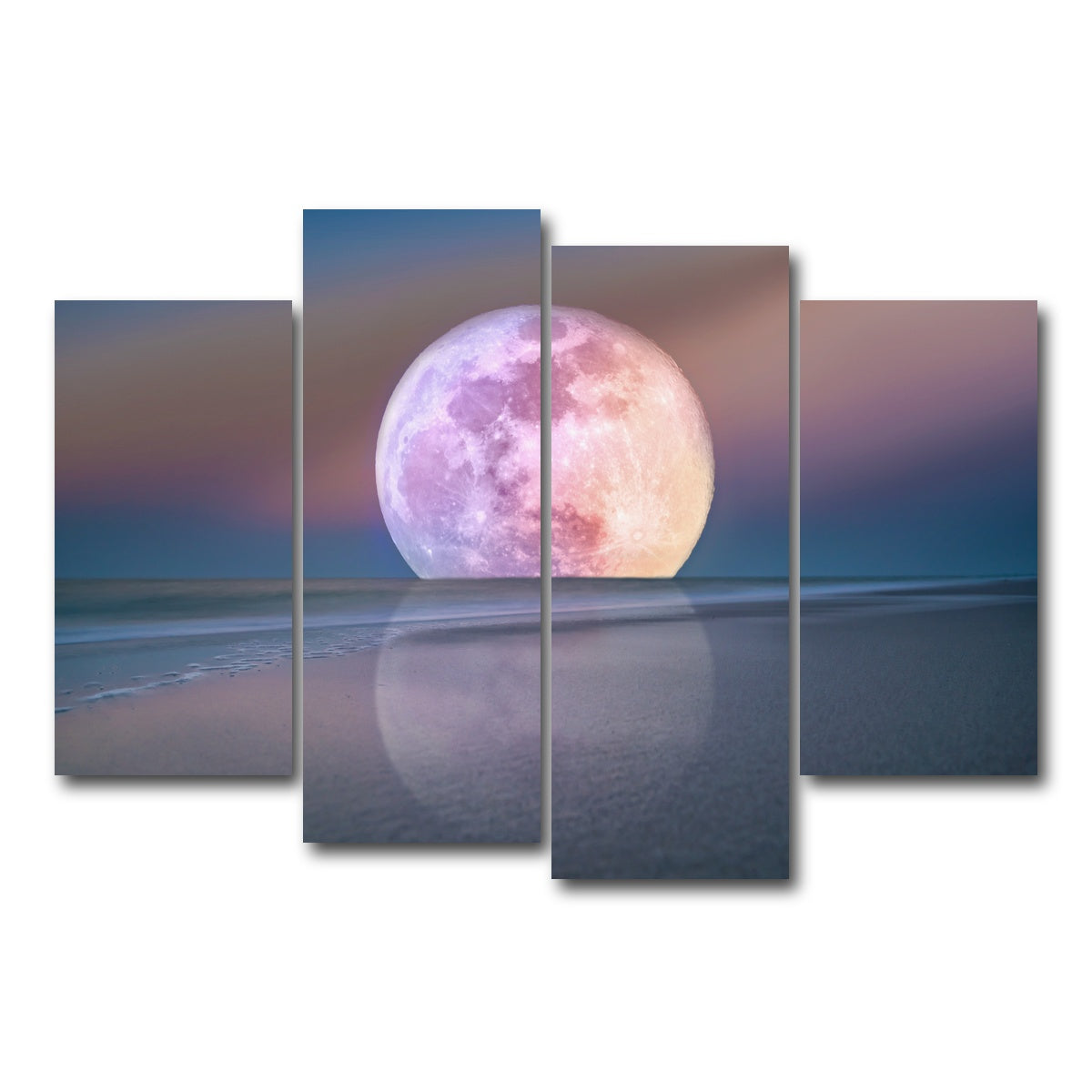 AUTO-MOCKUP WHITE | Moon Rise | 4 Piece | Gallery Wrap Canvas | group=4_short