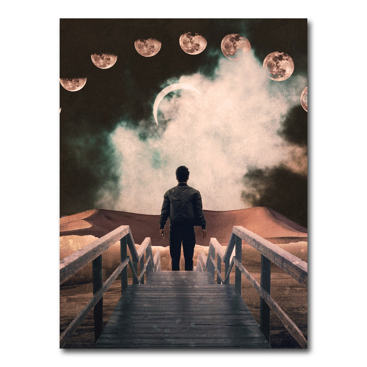 AUTO-MOCKUP WHITE | Moon Way Bridge | 1 Piece | Gallery Wrap Canvas | group=3x4