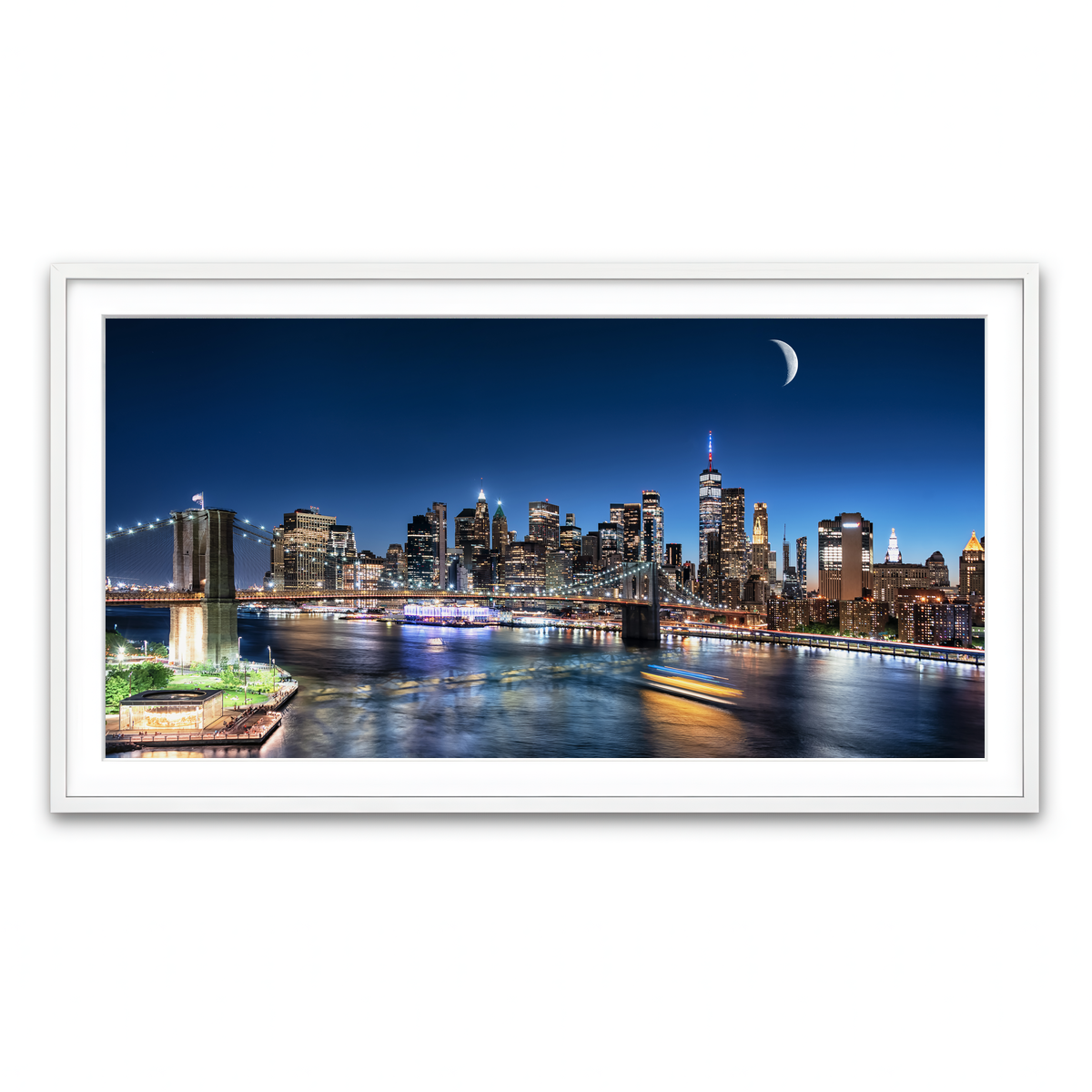 Framed Print 2x1 White