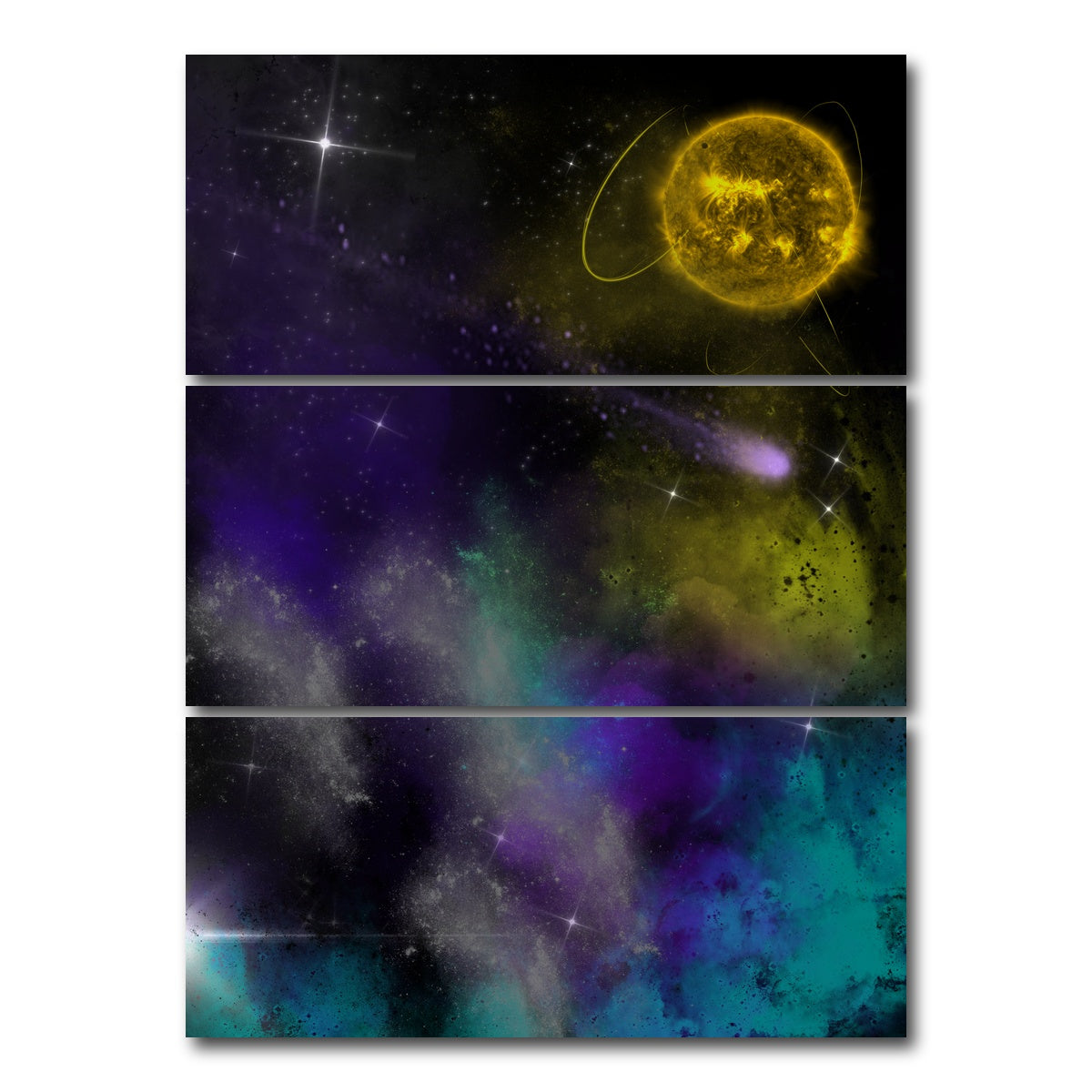 AUTO-MOCKUP WHITE | Moons | 3 Piece | Gallery Wrap Canvas | group=8x18_stacked
