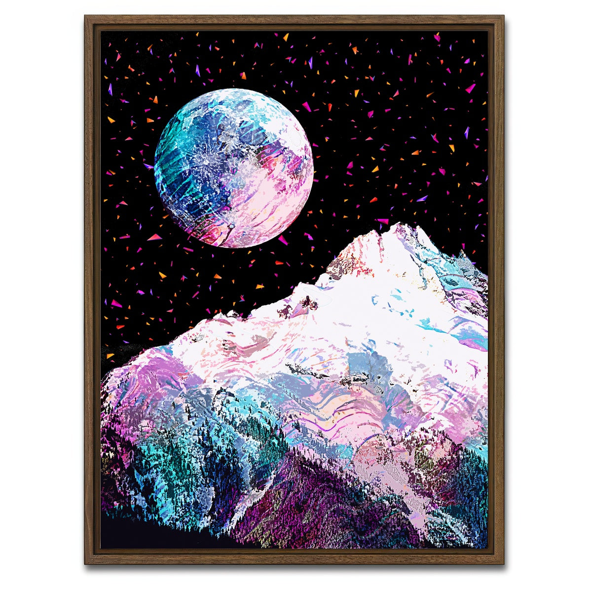 AUTO-MOCKUP WHITE | Moonscape 17 | 1 Piece | Walnut Framed Canvas | group=3x4