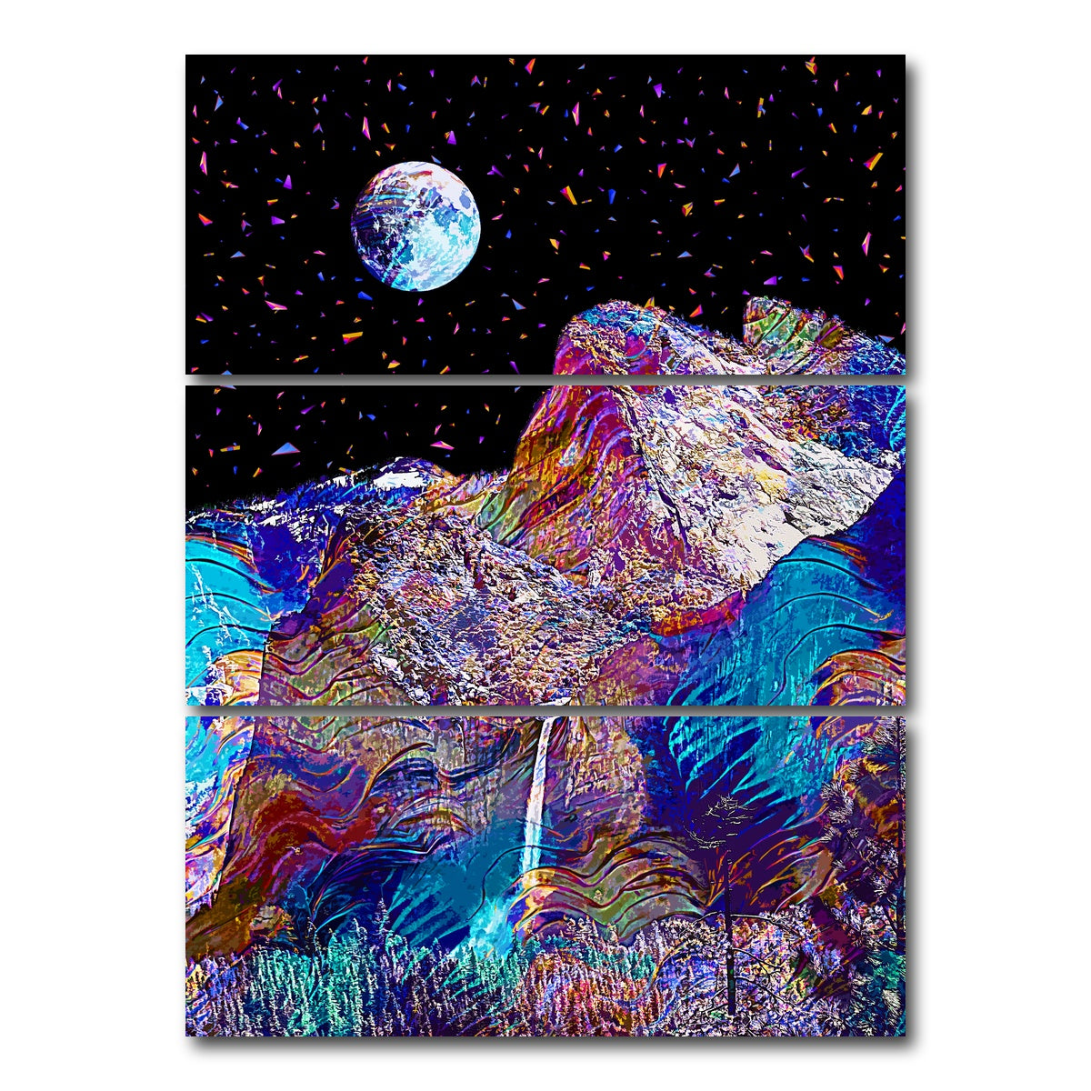 AUTO-MOCKUP WHITE | Moonscape 19 | 3 Piece | Gallery Wrap Canvas | group=8x18_stacked