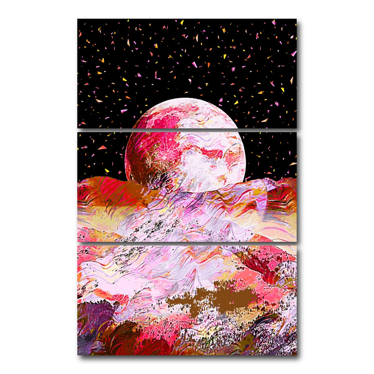 AUTO-MOCKUP WHITE | Moonscape 2 | 3 Piece | Gallery Wrap Canvas | group=12x24_stacked