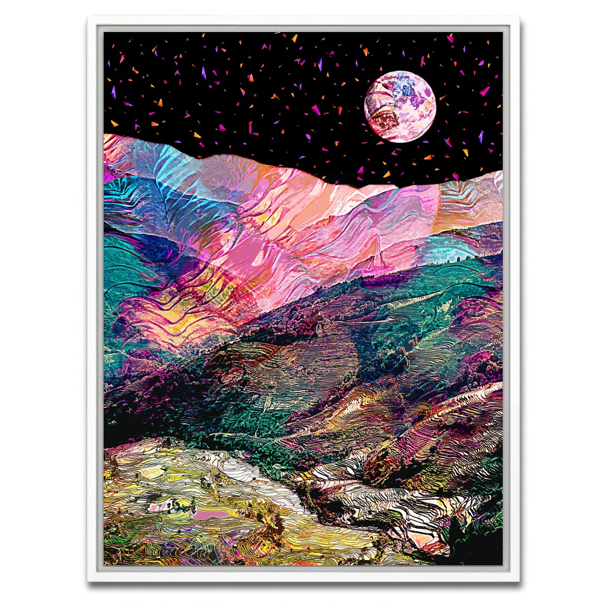 AUTO-MOCKUP WHITE | Moonscape 3 | 1 Piece | White Framed Canvas | group=3x4
