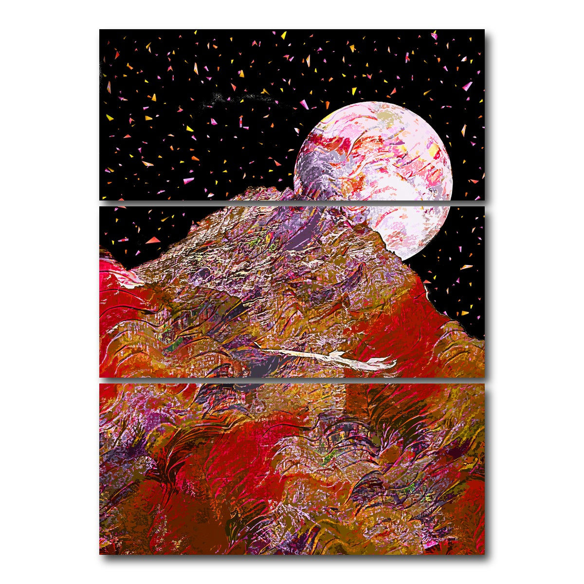 AUTO-MOCKUP WHITE | Moonscape 4 | 3 Piece | Gallery Wrap Canvas | group=8x18_stacked