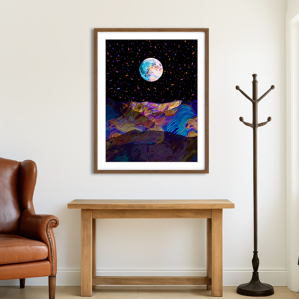 AUTO-MOCKUP ROOM | Moonscape 5 Wall Art