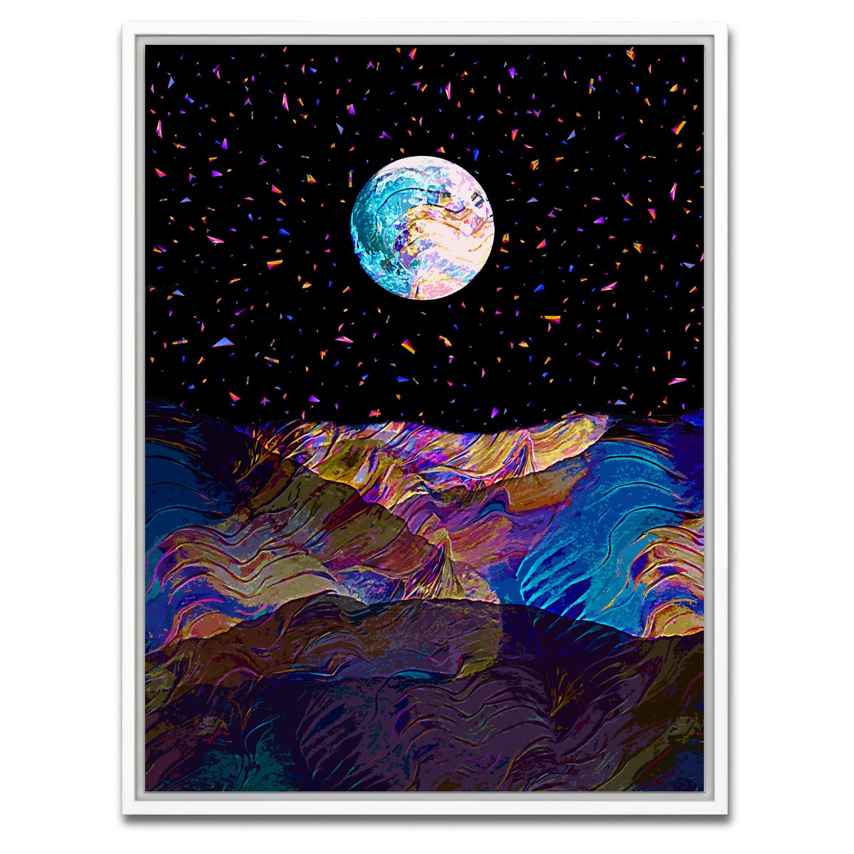 AUTO-MOCKUP WHITE | Moonscape 5 | 1 Piece | White Framed Canvas | group=3x4