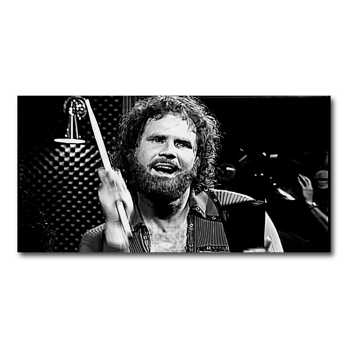 AUTO-MOCKUP WHITE | More Cowbell Grayscale | 1 Piece | Gallery Wrap Canvas | group=2x1