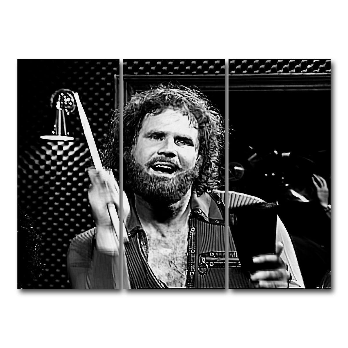 AUTO-MOCKUP WHITE | More Cowbell Grayscale | 3 Piece | Gallery Wrap Canvas | group=8x18